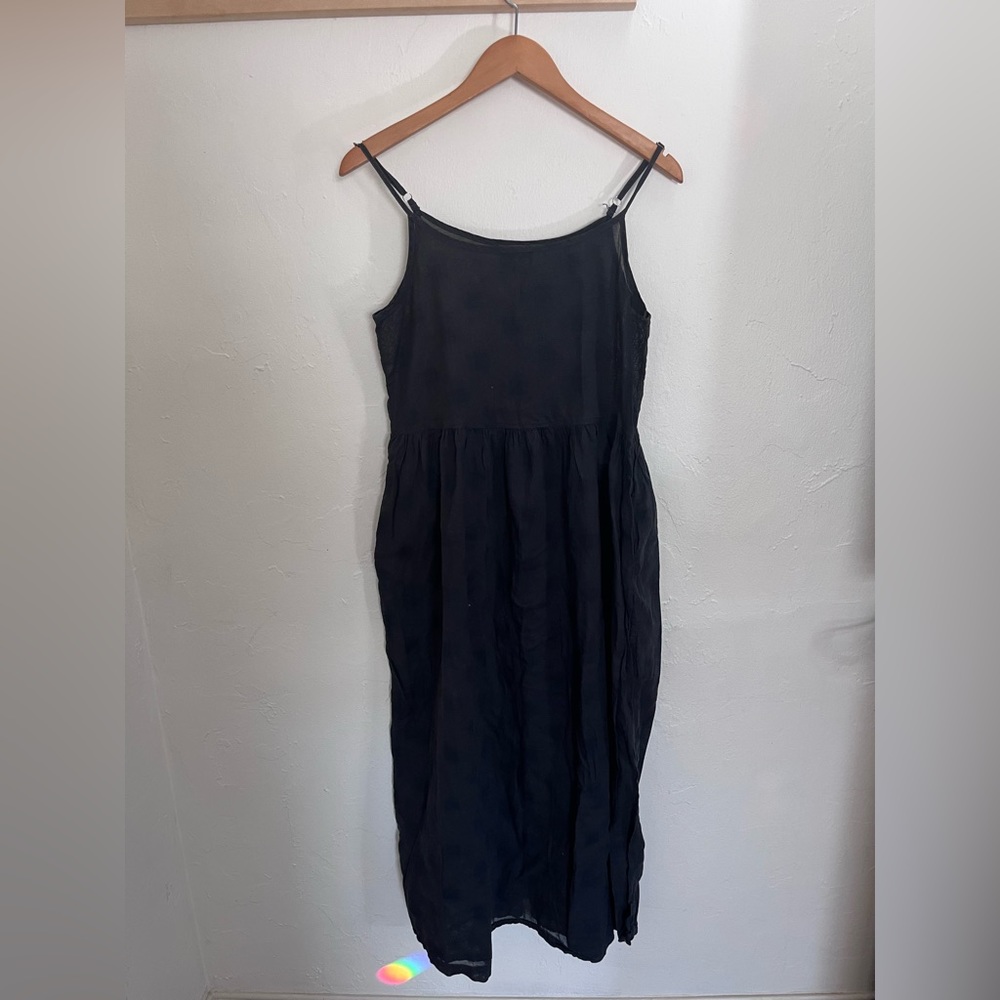 CP Shades thin cotton maxi dress. Pockets. Adjustable straps